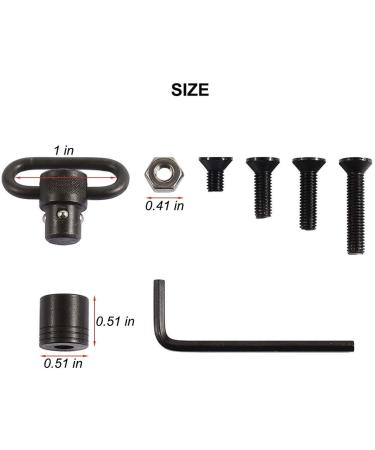 JIALITTE QD 1'' Swivels Mount Quick Detach Loop Base Kit - Includes Screws, Nut, and Wrench - Buy Online on GoSupps.com