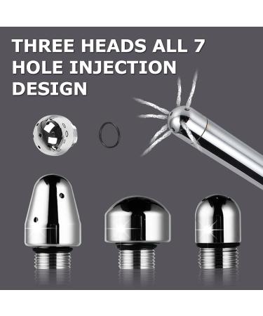 TSHAOUN Shower Enema Douche Kit with 3 Aluminum Shower Nozzle + Velvet Carry Bag + 2 Cleaning Brush Shower Douche Cleansing System Intimate Hygiene Colonic Cleanse Kit for Men and Women (Sliver) - Buy Online on GoSupps.com