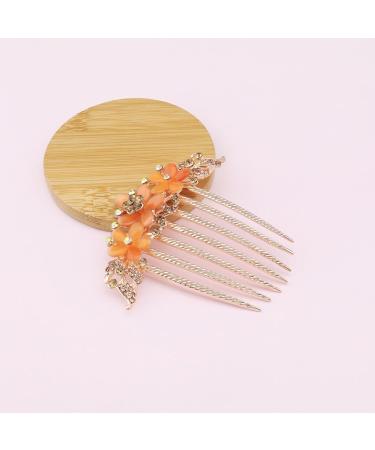 SG Store Flower Hair Comb Rhinestone Wedding Bride Headpiece Hair Ornament Decorative Hair Accessories for Women and Girls Hairstyles Champagne - Buy Online on GoSupps.com