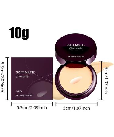 Correcteur Haute Couvrance Cr me Correctrice Matifiante Anti-Brillance | Soin Longue Tenue L ger 10g Imperm able Pour v nement Quotidien Soir e Travail Voyage Blanc ivoire - Buy Online on GoSupps.com