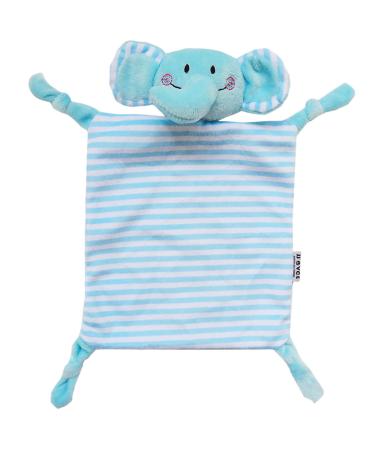 ibasenice Infant Teething Blanket Baby Teething Cloth Animal Doll Toys Baby Cuddle Blanket Baby Teething Blanket Blue Medium