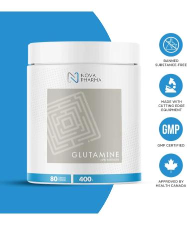 Nova Pharma L-Glutamine Powder - Promotes Muscle Recovery & Post-Workout Performance - Improves Gut Health & Boosts Immune System- Supplement for Athletes Fitness & Gym Goers (80 Servings) - Buy Online on GoSupps.com
