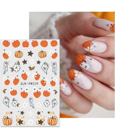 JMEOWIO 9 Sheets Halloween Nail Art Stickers Decals Self-Adhesive Ghost Pumpkin Nail Supplies Nail Art Design Decoration Accessories - Buy Online on GoSupps.com