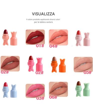 Velvet Lipstick Pills - 6 x 3ml Matte Lip Sticks Intensely Pigmented Colors Soft and Moisturizing Texture | Cute Candy Lip Gloss Pills for Dating Shopping - Buy Online on GoSupps.com