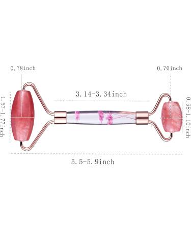 Amogeeli Cherry Quartz Stone Roller - Premium Face Massage Roller for Wrinkles & Puffiness Relief | International Shipping - Buy Online on GoSupps.com