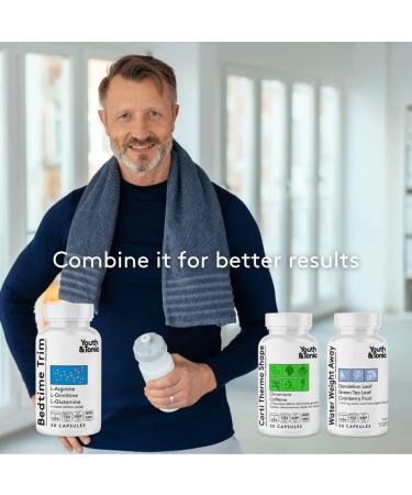 Youth & Tonic PM Bedtime Trim for Lean Appearance & Muscle Definition Support Nighttime Amino Acids Supplement for Overnight Recovery Men & Women 30 Capsules - Buy Online on GoSupps.com