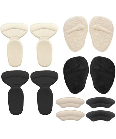 6 Pairs High Heel Cushions Pad Reusable Heel Insert and Metatarsal Shoe Pads Heel Pads Women Men Prevent Heel Pain Blisters Heel Pads Snugs for Shoe Too Big Filler Improved Shoe Fit and Comfort