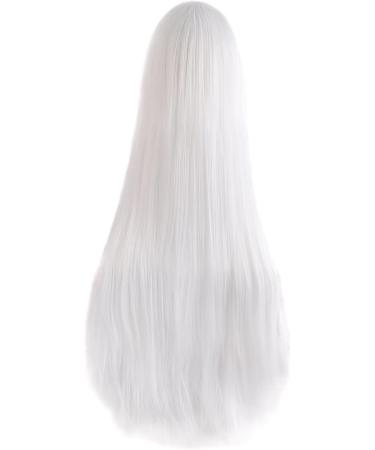 MapofBeauty 40 100cm Long Curly Cosplay Wig - White Costume Party Anime Wig - Buy Online on GoSupps.com