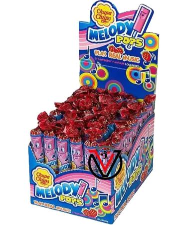 VIMIX Chupa Chups Melody Pops Strawberry Flavour Lollipops 15g (48 Lollipops (Full Box)) - Buy Online on GoSupps.com