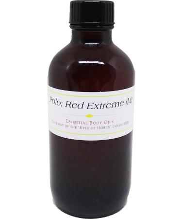 Polo: Red Extreme - Type For Men Scented Body Oil Fragrance Regular Cap - Red - 4 oz. - ID#38336 4 Fl Oz (Pack of 1)