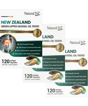 Natural NZ Green Lipped Mussel Oil 15000 120 Softgel Caps (3)