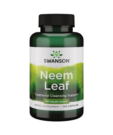 Swanson Premium Neem Leaf Immune Health (500 mg 100 Capsules)