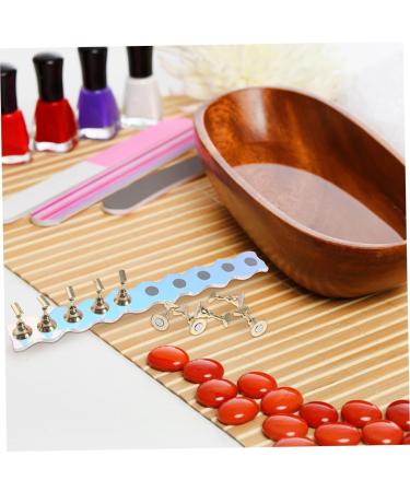 FOMIYES 2 Sets Fake Nails Nail Tools Press on False Nails Holder Nail Display Stand Nail Stands Press on Nail Holder Nail Holder for Painting Nails Base Piece Easel Metal Artificial - Buy Online on GoSupps.com