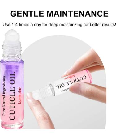 Nail nourishing Oil Ball Bottle Nail nourishing Oil Two-Color double-Layer Nail Cuticle Repairing Oil Natural Rose-Lavender plant Essential Oil To Remedy Nail Damage - Buy Online on GoSupps.com