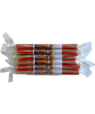 100 X Red Hot Chilli Rock Sticks Handmade Traditional Rainbow Classic Sweets Retro Seaside Gift Wholesale Confectionery Reaper Hottest Chilli - Buy Online on GoSupps.com