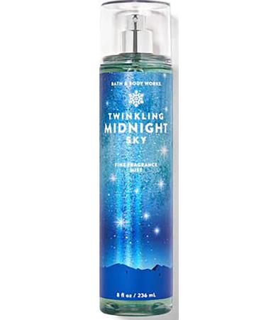 Bath & Body Works Twinkling Midnight Sky Fine Fragrance Body Mist Spray 8 Ounce (Twinkling Midnight Sky)
