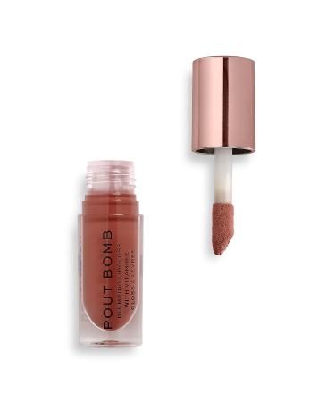 Makeup Revolution Pout Bomb Plumping Gloss - Lip Plumper with Vitamin E - Cookie 4.6ml - Buy Online on GoSupps.com