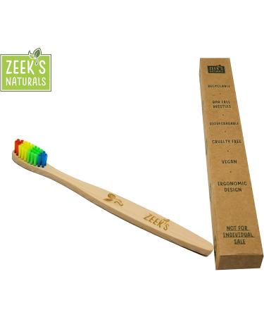 Zeek's Naturals Kids Biodegradable Eco-Friendly Natural Toothbrushes - Pack of 4 - Numbered - Buy Online on GoSupps.com