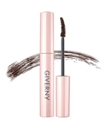 GIVERNY Milchak Fixing Mascara - Lash Extension for Dramatic Long Lashes - Fiber Mascara for Thick Looking Eyelashes   Waterproof & Smudge Proof Long Lasting Mascara  0.24 fl.oz. (Black brown)