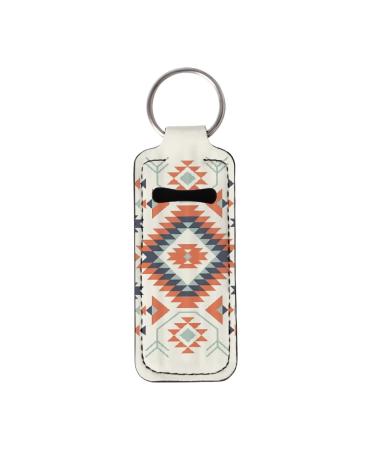 Showudesigns Cute Chapstick Keychain Holder for Women Lip Balm Sleeve Boho Western