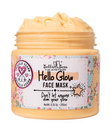 Bella & Bear Hello Glow Face Mask for refining and brightening - Vegan - 6.7oz - Buy Online on GoSupps.com