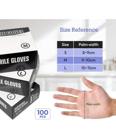 100pcs Nitrile Gloves Disposable Gloves Food Safe Powder Free Latex Free Gloves for Tattoo Mechanics Hairdressing Home use Large Purple - Buy Online on GoSupps.com