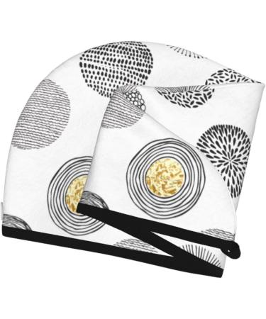 Daisy Black Microfiber Hair Towel - Super Absorbent Quick Dry Turban for Curly & Thick Hair - Women's Hair Wrap with Button - Ideal for Quick Drying Hair - Buy Online on GoSupps.com