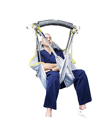 Transfer-silent lift toilet application bathing and shower aids lifting pillows full-body-divided legs padded belts for lumbar spine back headrest support load: 507 pounds (gray