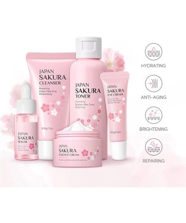 Teenage Girls Skincare Set - Cleanser, Toner, Serum, Eye Essence & Travel Kit for Pores, Blackheads & All Skin Types (5PCS) - Buy Online on GoSupps.com