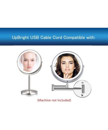UPBRIGHT USB Charging Cable for AMZTOLIFE 8 Inch Lighted Makeup Mirror | 1X 10X Magnification - Buy Online on GoSupps.com