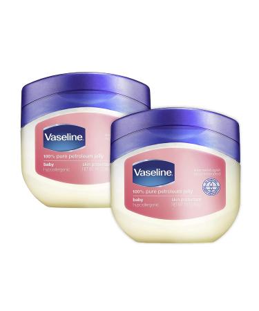 Vaseline 100% Pure Petroleum Jelly Baby Dermatologist Recommended Hypoallergenic Skin Protectant Treat & Prevent Diaper Rash and Chafed Skin Seals out Wetness 13 Ounce (Pack of 2 ) - Buy Online on GoSupps.com
