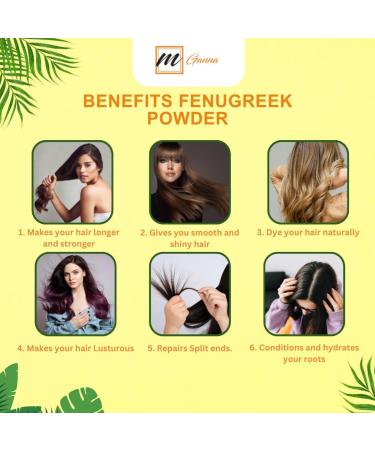 Ganna 100% Natural Fenugreek Seed Powder for Silky Shiny Hair - 0.5 LBS/227 GMS - Buy Online on GoSupps.com