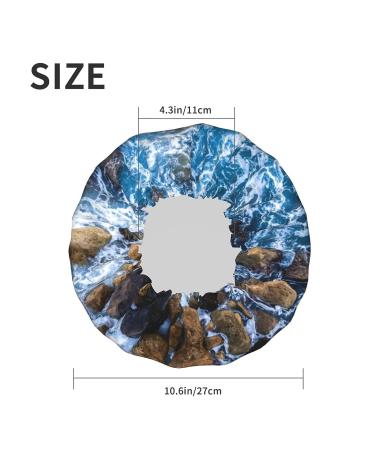 Stylish Sea Stones Printed Waterproof Shower Cap Fits All Head Sizes and Hair Textures for Women - Buy Online on GoSupps.com