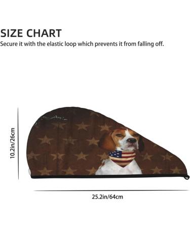 English Pointer Dog Vintage American Flag Microfiber Hair Towel - Soft Absorbent & Fast Drying Hair Wrap for Women & Girls - Buy Online on GoSupps.com