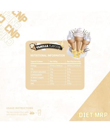 CNP Professional Diet MRP Low Calorie Meal Replacement 975g Vanilla with FREE Fatloss Capsules - 21g Protein, Digezyme, Vitamins & Minerals - Buy Online on GoSupps.com