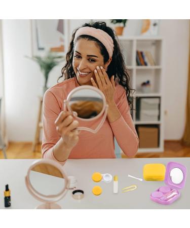 Portable 6-Part Contact Lens Case with Mirror Straw & Tweezers - Ideal for Daily Travel & Work - Buy Online on GoSupps.com
