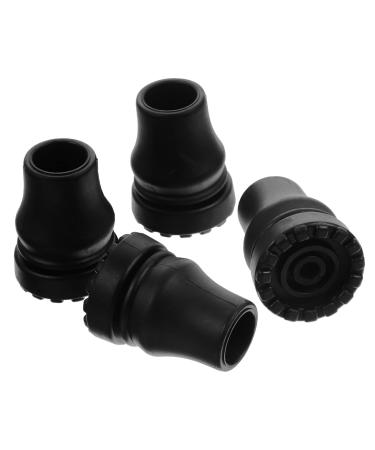 Healeeved 4 pieces of crutch pads hiking stick tips made of rubber trekking sticks end caps plastic-stable tip hiking stick feet tips to replace trekking sticks slide festival pvc foot protection
