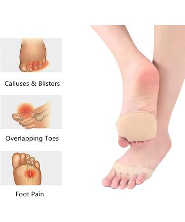 Forefoot Cushion High Heels Pads - Slipproof & Breathable Soft Pads for Shoe Comfort - 2 Pairs Black - Buy Online on GoSupps.com