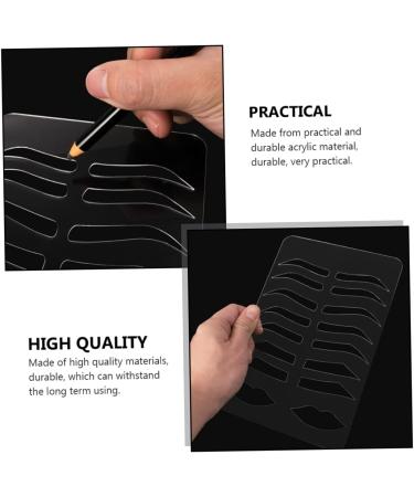 Angoily Eyebrow Stencil Plate Brow Template Brow Practice Mold Eyebrow Guide Eyebrow Trimming Acrylic 21.5x14.7cm Transparent - Buy Online on GoSupps.com