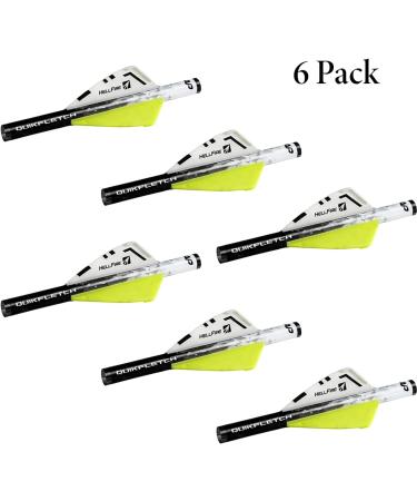 New Archery Products Quikfletch Hellfire Stabilizing Fletching - 6 Pack White/Yellow 2 Vane - Buy Online on GoSupps.com