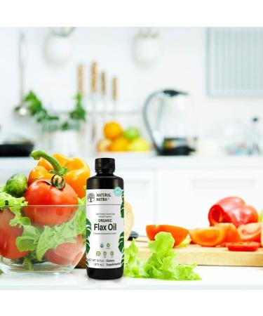 Natural Nutra Organic Flaxseed Oil Supplement Enhance Cognitive Functioning Support Joint Health Vegan and Plant-Based Source of Omega Flax Oil for Cooking Seasoning and Salads16oz 16 Fl Oz (Pack of 1) - Buy Online on GoSupps.com