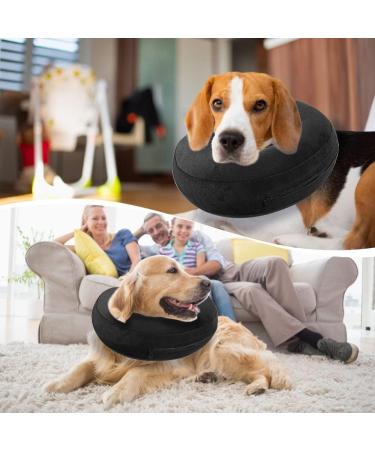 NASJAC Inflatable Dog & Cat Collar | Adjustable Leak-Proof Design | Quick Lock Comfort | Post-Op Wound Protection - Black - Buy Online on GoSupps.com