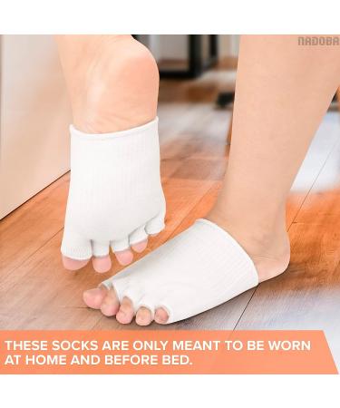 Women's Gel Toe Separator Socks - 1 Pair Large Gel Toe Separators for Pedicure - Compression Socks with Gel for Toe Care - Open Toe Half Socks for Joyful Feet - Buy Online on GoSupps.com