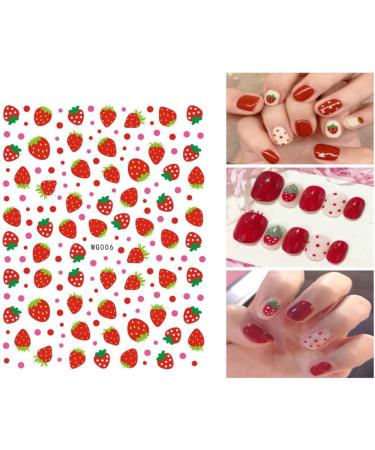 Cute Nail Stickers for Kids & Little Girls - 12 Sheets Self-Adhesive Nail Decals with Christmas Flowers, Animals, Plants, Fruits - Nail Art Decoration for Women - Buy Online on GoSupps.com