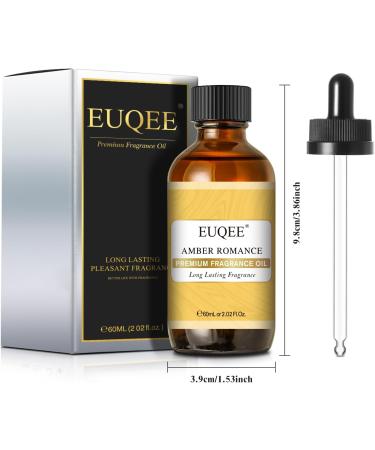 EUQEE Amber Romance Fragrance Oils 2.02 Fl oz/ 60ml Essential Oils for Diffuser Candle Making DIY Soap with Glass Dropper Amber Romance 2.02 Fl Oz (Pack of 1) - Buy Online on GoSupps.com