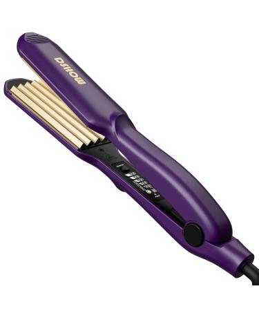 Crimping Iron Hair Crimper for Hair DSHOW Hair Waver Volumizing Crimper with Titanium Ceramic Plates Styling Tools for Women Girls (Purple)