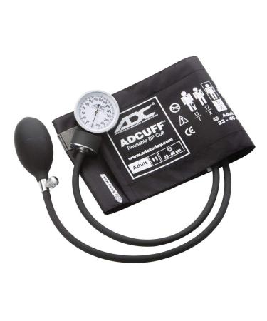 ADC 760-11ABK Prosphyg 760 Pocket Aneroid Sphygmomanometer with Adcuff Nylon Blood Pressure Cuff Adult Black