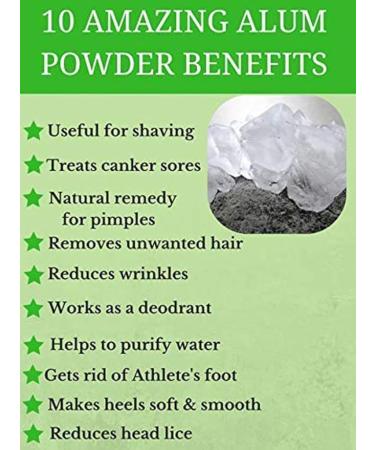 Shop Natural Alum Powder (7oz) - Potassium Alum Antiseptic Deodorant & Skin Tightening - International Shipping Available - Buy Online on GoSupps.com