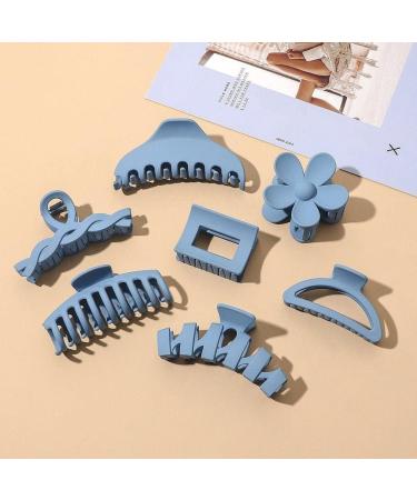 Elegant Yurt Hair Clips - 2 Piece Vintage Matt Light Blue Twisted Claw Clips for Women & Girls - Slipproof for All Hair Types - Buy Online on GoSupps.com