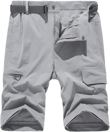 CARWORNIC Men's Zip Off Hiking Pants - Breathable Lightweight Trekking Pants for Summer Outdoor Adventures - 32 Khaki - Buy Online on GoSupps.com